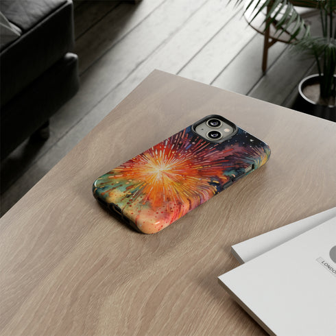 Summer Fireworks in Watercolor - Impact Resistant Phone Case